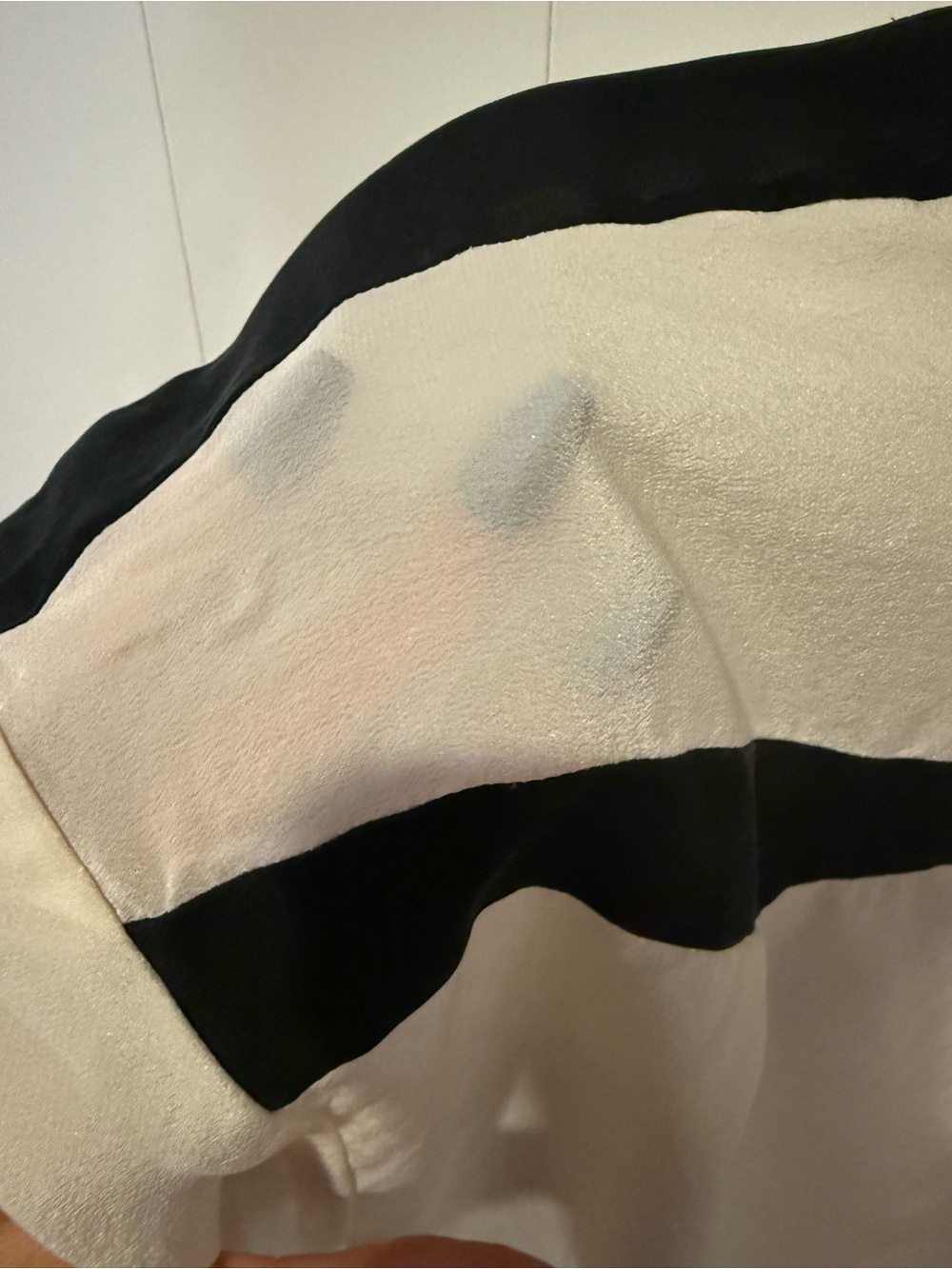 Designer 100% Silk Ivory Black Geometric Blouse EU 40 US 10 By Malene Birger - Picture 6 of 6